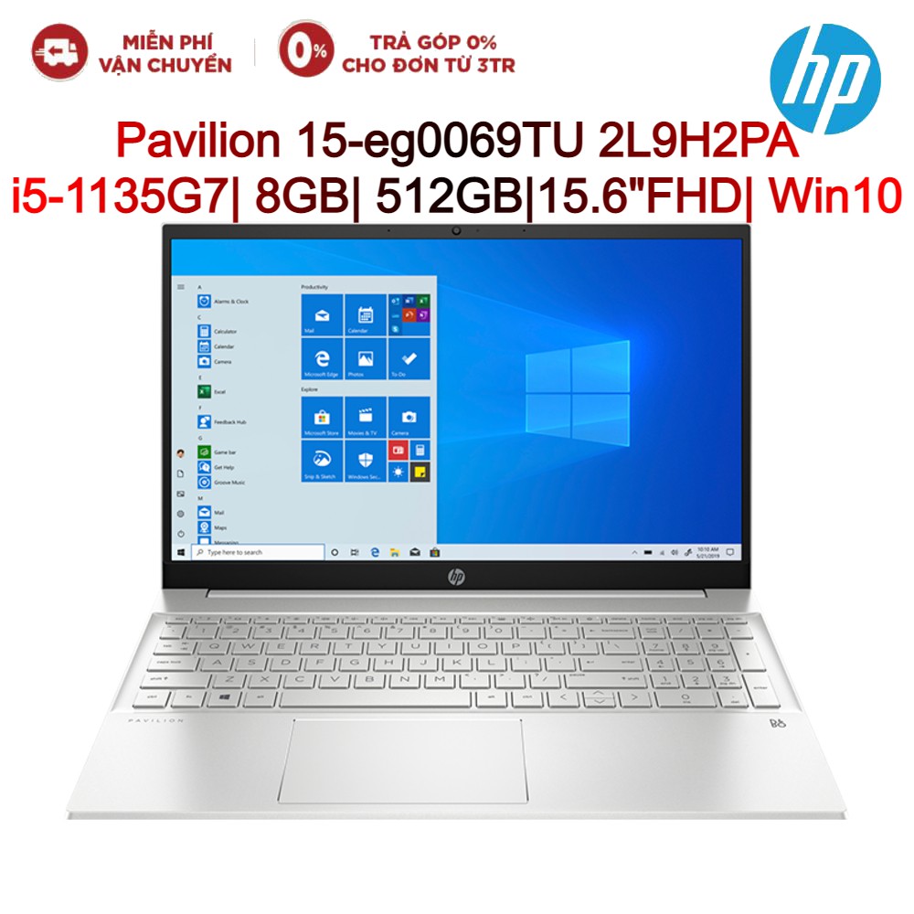 Laptop HP Pavilion 15-eg0069TU 2L9H2PA i5-1135G7| 8GB| 512GB| OB| 15.6&quot;FHD| Win10+Office