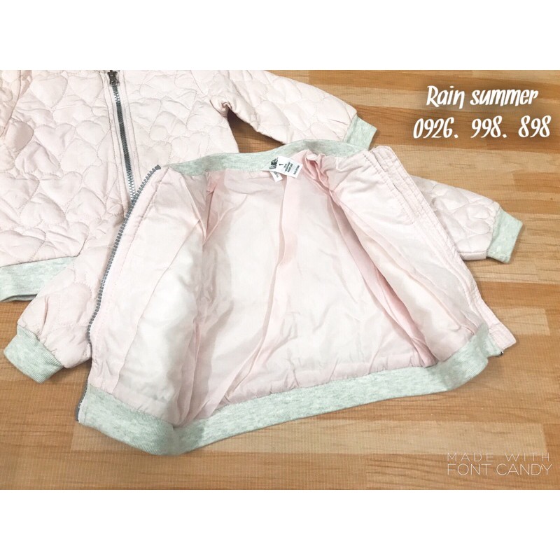 Áo khoác bomber trần bông cho bé- ảnh thật