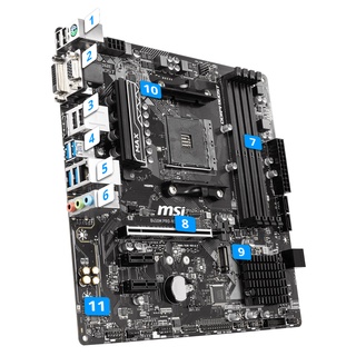 Mainboard MSI B450M PRO VDH MAX (AMD B450, Socket AM4, m-ATX, 4 khe RAM DDR4)