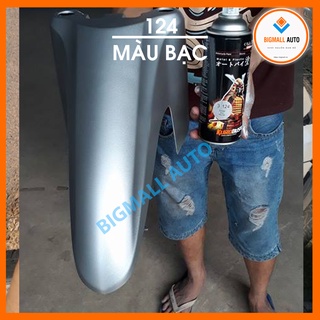 Sơn xịt Samurai màu Bạc nền - 124 (400 ml)