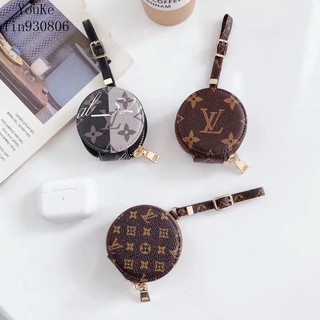 Vỏ bảo vệ hộp sạc tai nghe AirPods 1 2 3 Pro bằng da họa tiết LV sang trọng