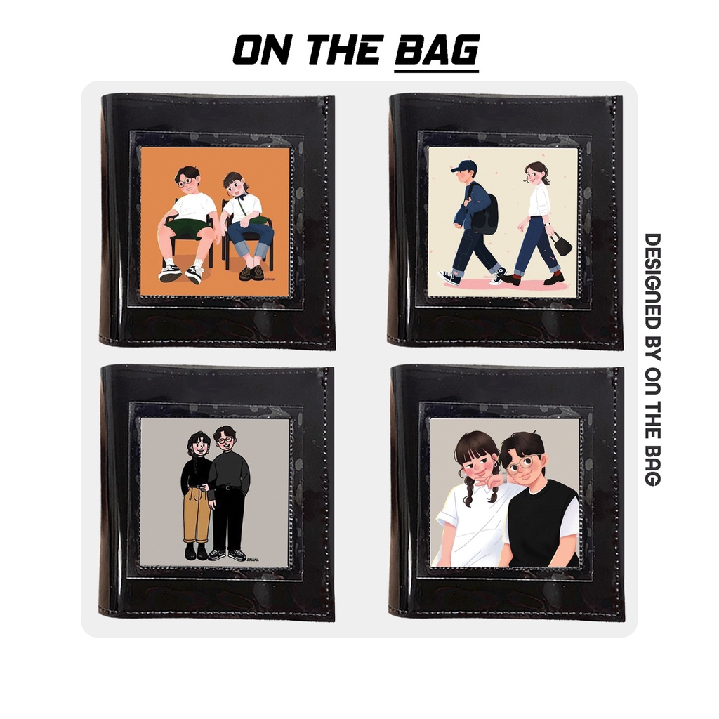 Ví Da Ngắn Nam Nữ Hình Cặp Đôi Đựng Tiền Đựng Thẻ On The Bag