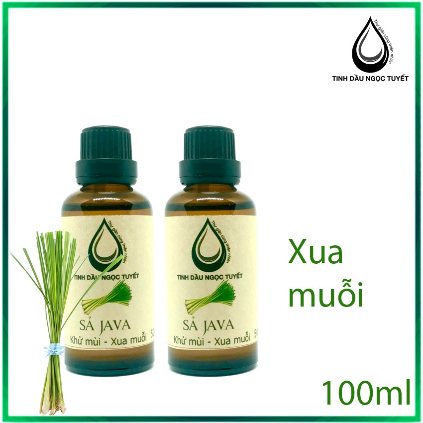 Tinh dầu sả JAVA nguyên chất Ngọc Tuyết 50mlx2 - nồng đậm, xua côn trùng