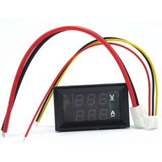 Đồng hồ đo áp và dòng DC - 100A (2 màu đỏ và xanh lam)