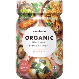Miso dạng bột vị cá bào và rong biển hữu cơ 200g marukome