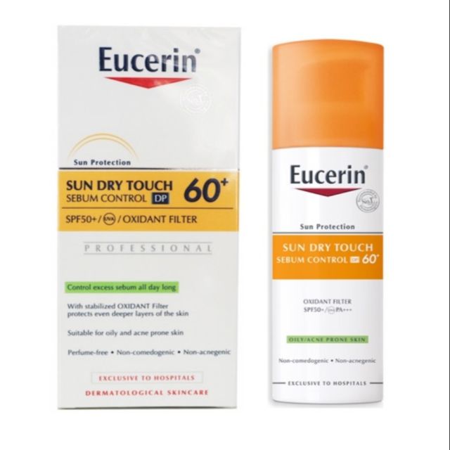 KEM CHỐNG NẮNG - Dành Cho Da Dầu & Mụn EUCERIN SUN DRY TOUCH SEBUM CONTROL DP 60+ (50mL)