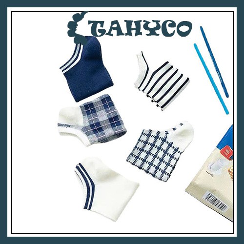 Tất nữ cổ ngắn chất liệu cotton dễ thương phong cách Hàn Quốc TAHYCO TN05 2 ĐÔI