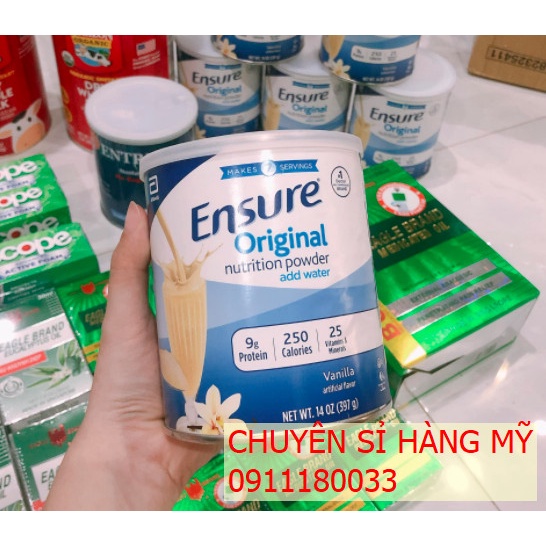 Sữa bột Ensure Mỹ Original Nutrition Powder 397g 2025