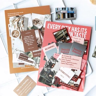 set sticker nhãn dán phong cảnh hiện đại tối giản trang trí sổ bullet journal winzige