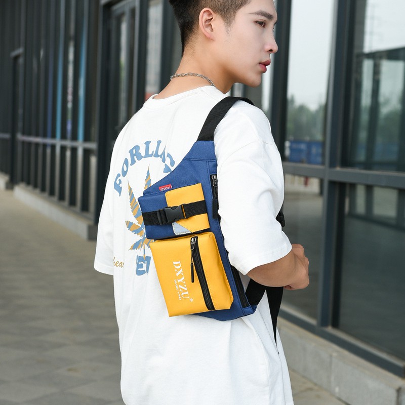 Túi Đeo Chéo Nam Unisex Thời Trang Hàn Quốc TC95 - Túi Bao Tử Dệt Trơn Trượt Nước Đeo Hông Lưng Bụng | BigBuy360 - bigbuy360.vn