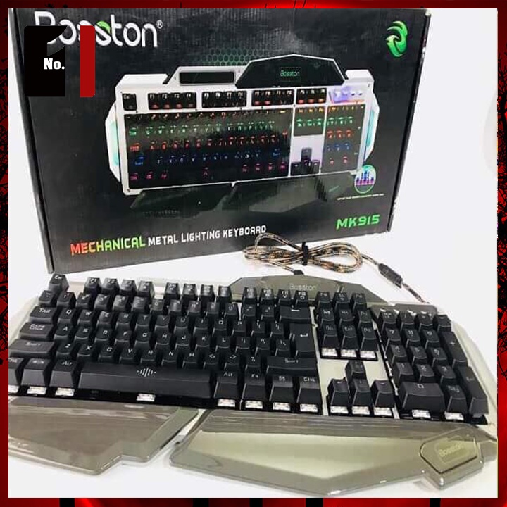 Bàn Phím Cơ Gaming Máy Tính Bosston MK915 Led Rgb Bàn Phím Dây Keycap Xuyên Led Vi Tính Laptop Chơi Game