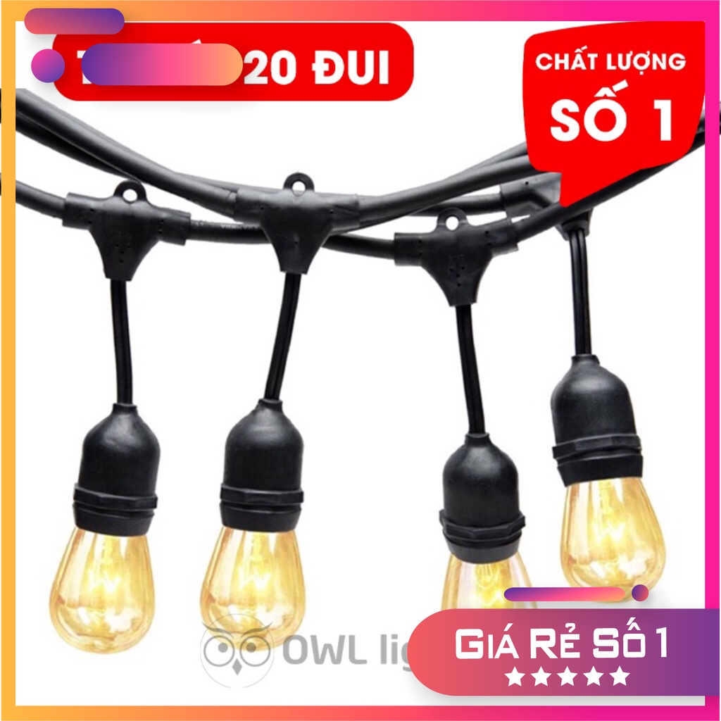 Đèn dây trang trí ngoài trời 10 mét 20 đui bóng loại tốt - OWL Lighting