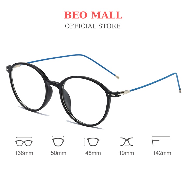 Gọng kính hàn quốc BEOMALL kiểu dáng tròn siêu đẹp thiết kế tinh tế như phụ kiện đẳng cấp nhất 8093