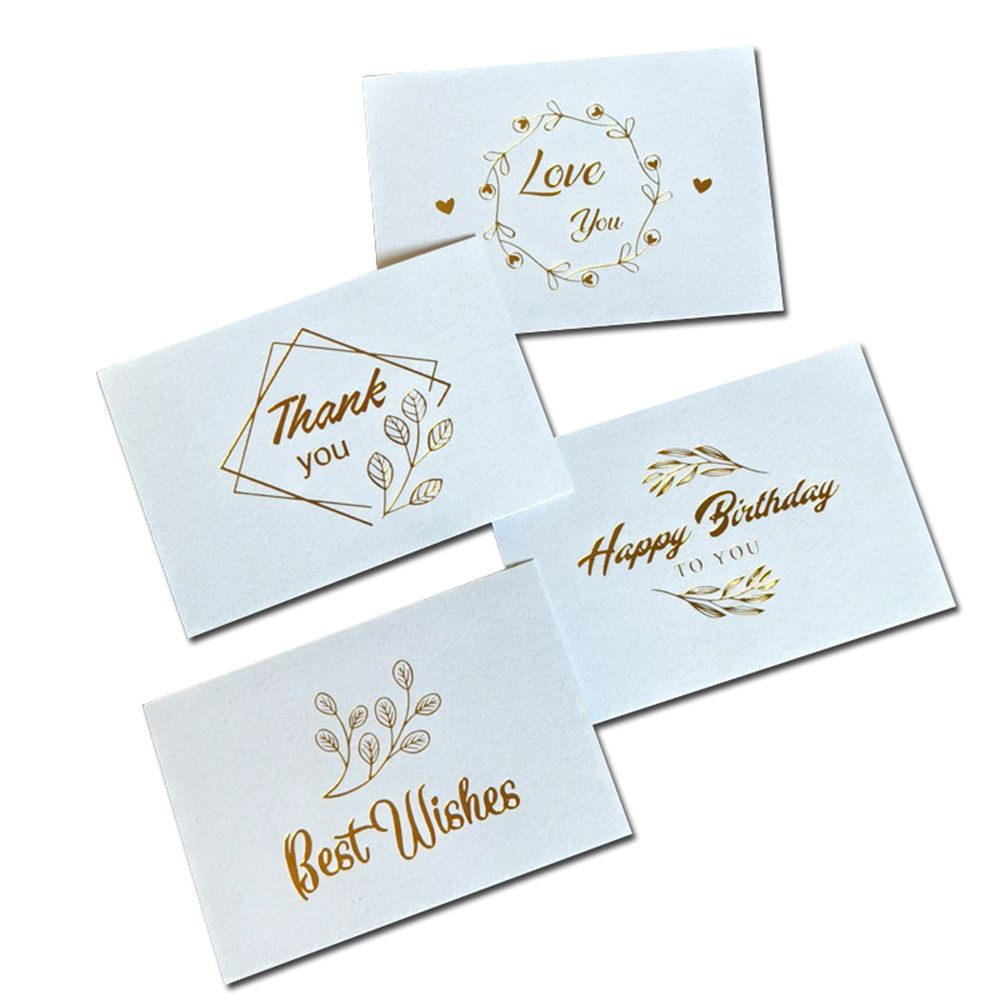 Set 100 Tấm Thẻ Màu Đồng In Chữ Thank You Độc Đáo Trang Trí Tiệc|Tem Chúc Phúc / Nhiều Màu Sắc