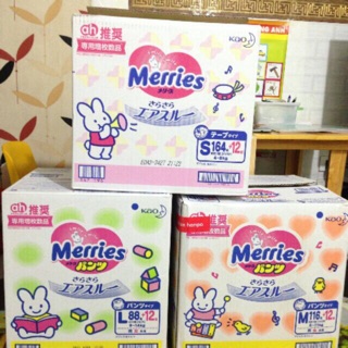 Tã quần/dán Merries nội địa Nhật cộng miếng đủ size NB90+6, dán S82+6/ M64+4/ L54+4, quần M58+6/ L44+6/ XL38+6/ XXL26+2