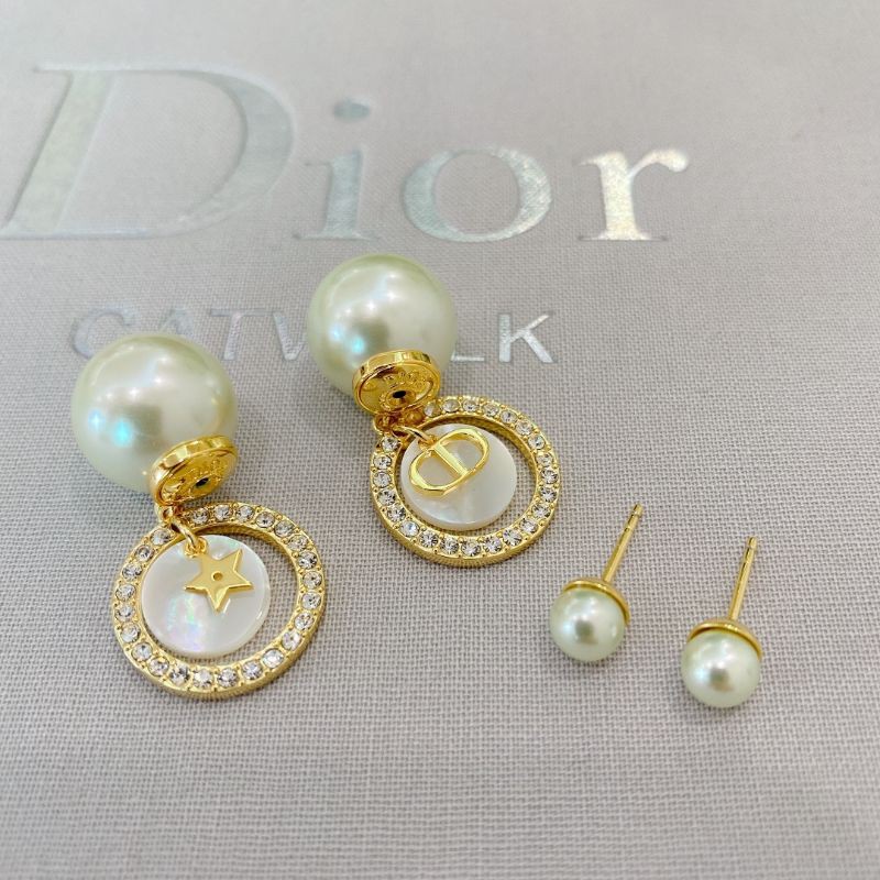 Bông tai ngọc trai bông tai thời trang nữ Dior