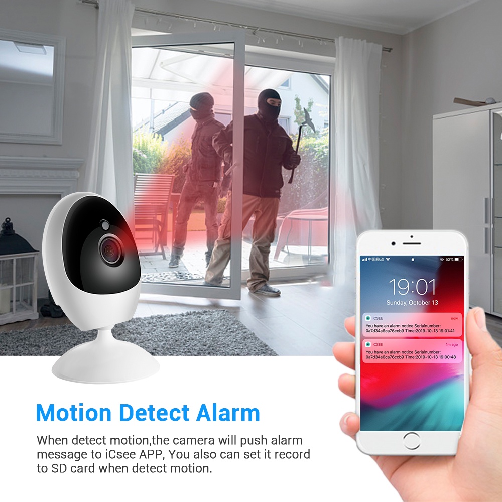 Camera IP Wifi HAMROL 1080P 180 độ° camera giám sát an ninh CCTV có tầm nhìn đêm IR chuyên dụng