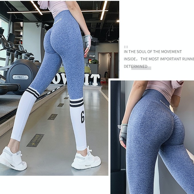 Quần Chun Mông Legging Tập Gym Yoga ❤️FREESHIP❤️ Thun Dệt Cạp Cao Gen Bụng Giá Rẻ GYMSTORE 602