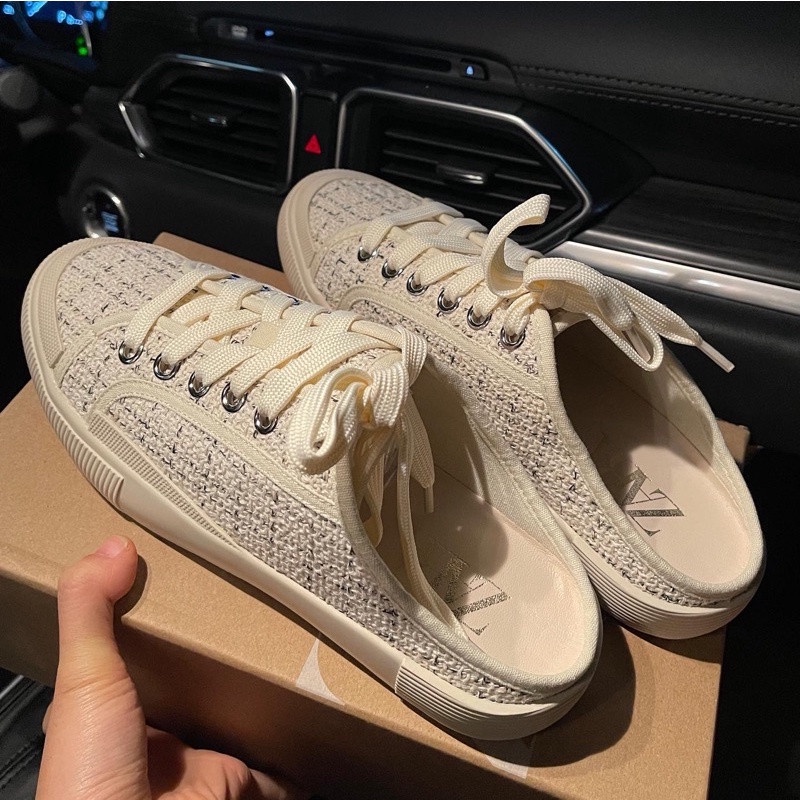 SẴN  Giày mules sục thể thao nữ sneaker đạp gót Z.a.r.a Mule basic thể thao đế bằng cao 3cm Ailee