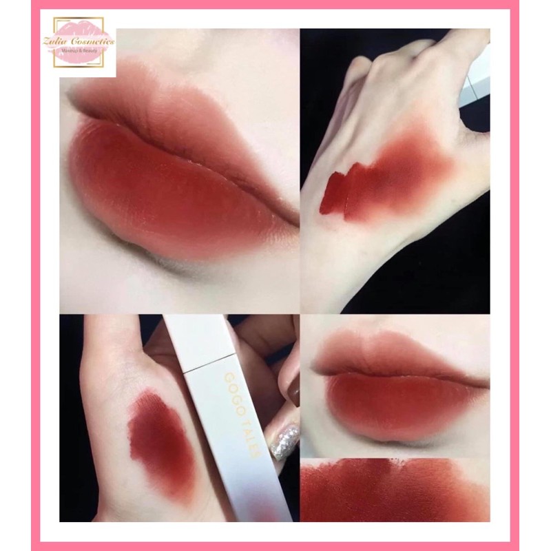 [FREE SHIP] Son Kem lỳ Gogo Tales White Tube 706 đỏ đất