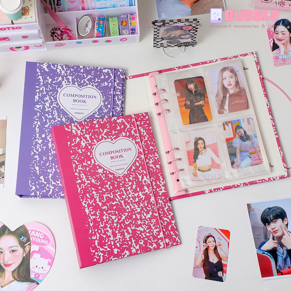Binder A5 Composition Book Lucalab bìa còng sổ ảnh sổ đựng card Kpop thẻ bài Anime sheet bullet journal
