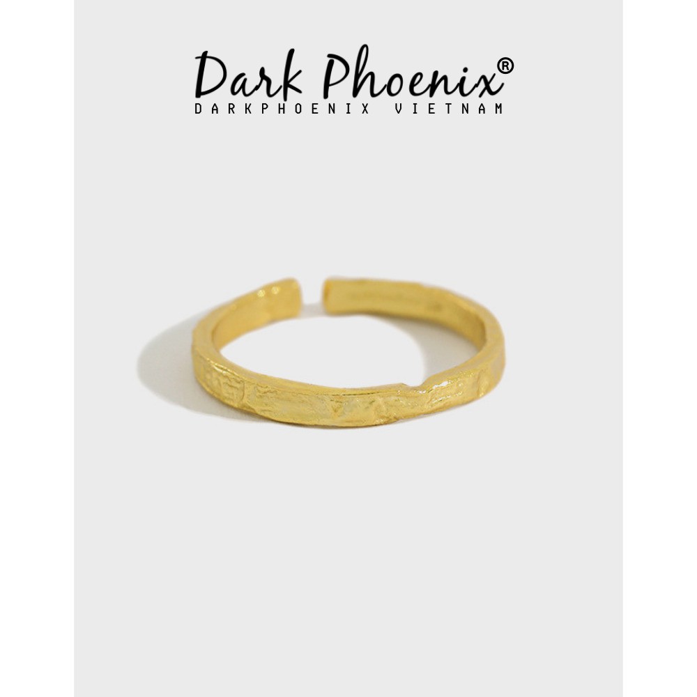 Nhẫn bạc DARK PHOENIX giản đơn mạ Vàng 18K phong cách Ulzzang tinh tế - NB07