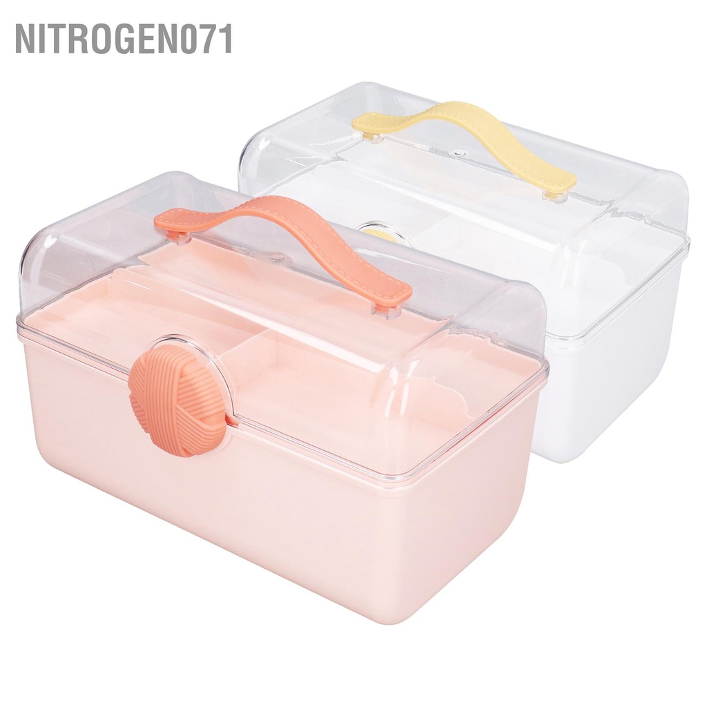 Hộp Đựng Đồ 2 Tầng Sức Chứa Lớn Thiết Kế 2 Tầng Với Nắp Trong Suốt Và Khóa Xoay Cho Văn Phòng