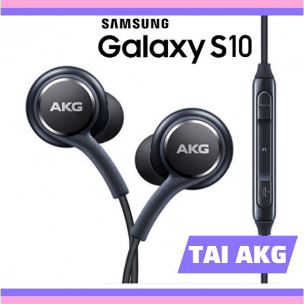 Tai Nghe Samsung Akg S10 có míc đàm thoại tốt, âm thanh sống động tặng kèm 4 nút tai thay thế.