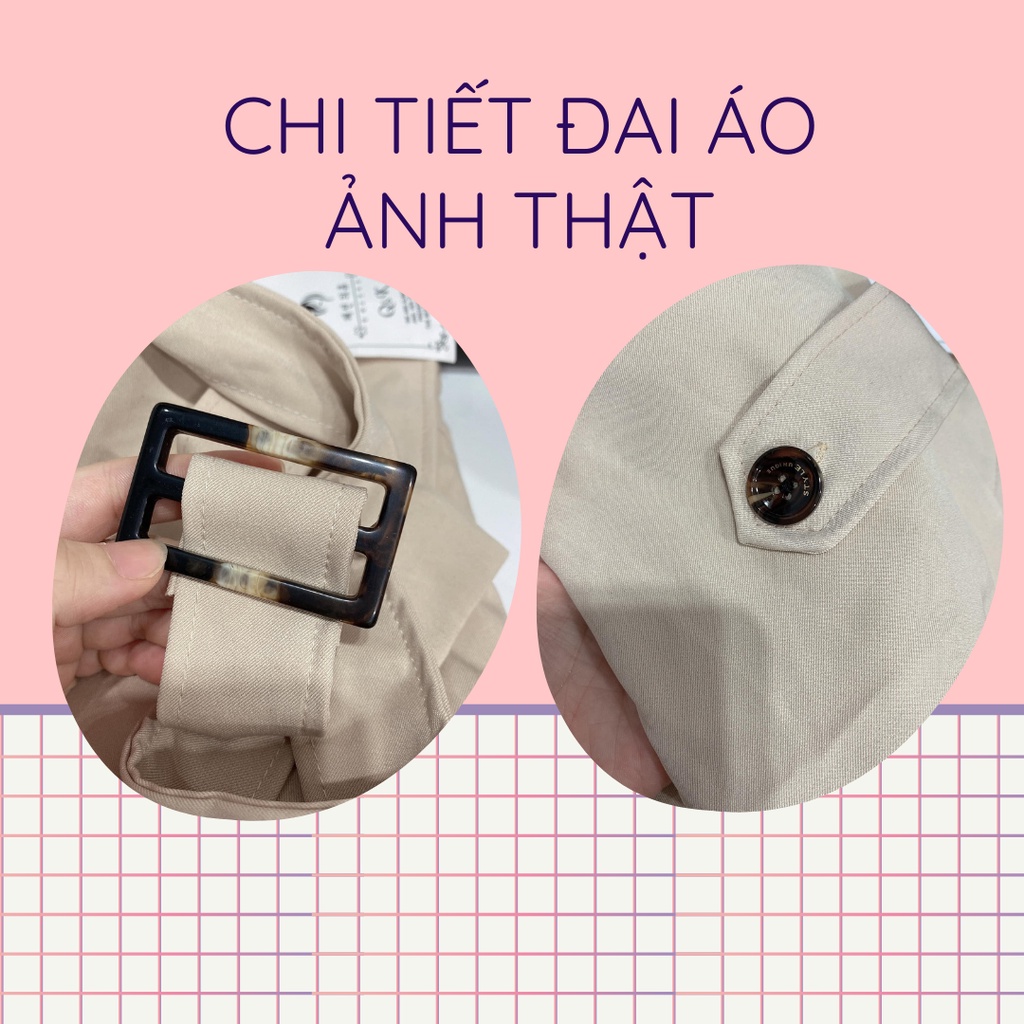 [HÀNG QC, SẴN] ÁO KHOÁC BLAZER, KÈM ĐAI, CHẤT GÔN NHẬT, 2 LỚP, KÈM ẢNH THẬT | BigBuy360 - bigbuy360.vn