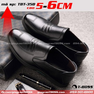 giày cao t-Boss Thời Trang độn đế 5cm - 6cm, mã sản phẩm TBT-35Đ; da bò cao cấp