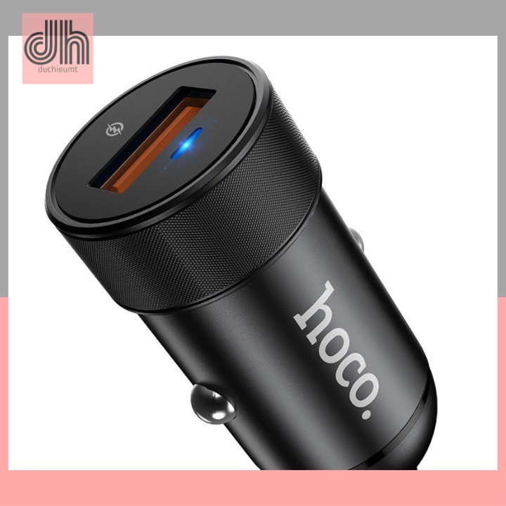 Tẩu sạc điện thoại nhanh 18w trên xe hơi ô tô Hoco Z32A
