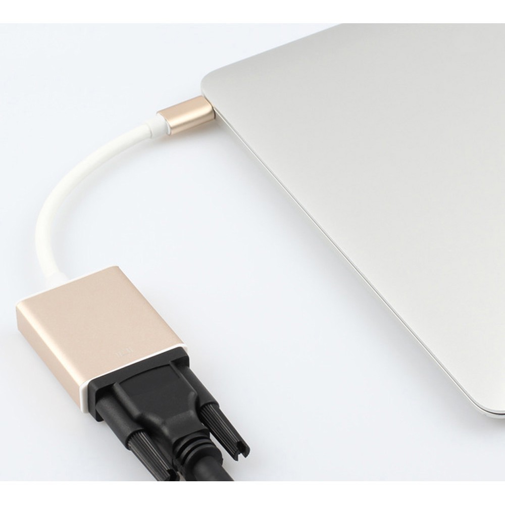 Cáp chuyển tín hiệu Usb Type-c ra VGA, Type-C to VGA - FullHD