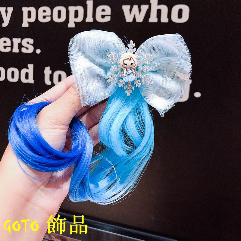 Kẹp Tóc Đính Tóc Giả Kiểu Công Chúa Elsa Trong Phim Frozen Cho Bé Gái