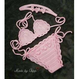 Bikini len kèm băng đô xinh cho bé