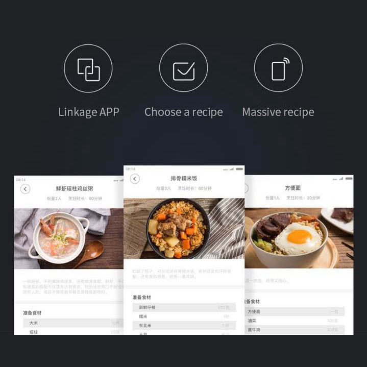 Nồi cơm điện Xiaomi chống dính dung tích 1.6L 400W điểu khiển bằng app thông minh
