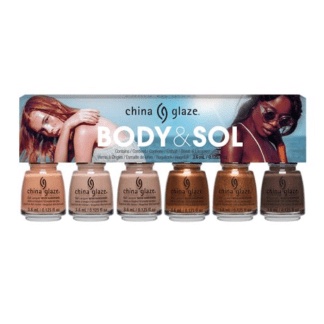 Set 6 Chai Sơn Móng Tay - China Glaze Body & Soul - 6 packs mini nail polish