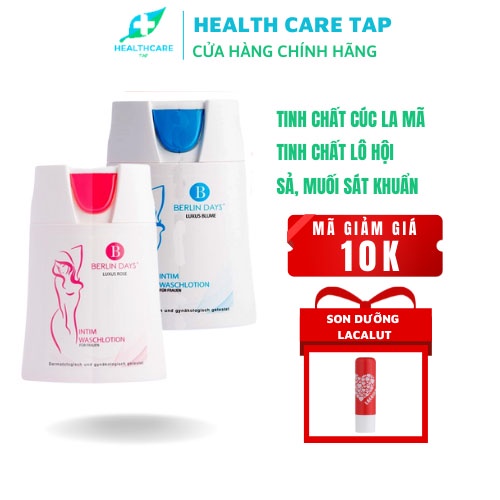Dung Dịch Vệ Sinh Vùng Kín Phụ Nữ Berlin Days Hương Hoa Hồng Pháp Làm Sạch Nhẹ Nhàng Giảm Mùi Hôi - Hàng Nhập Khẩu Đức