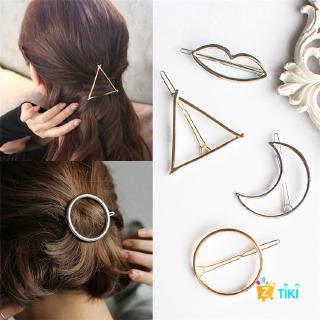 Kẹp Tóc Hình Tam Giác Bằng Kim Loại Phong Cách Hàn Quốc