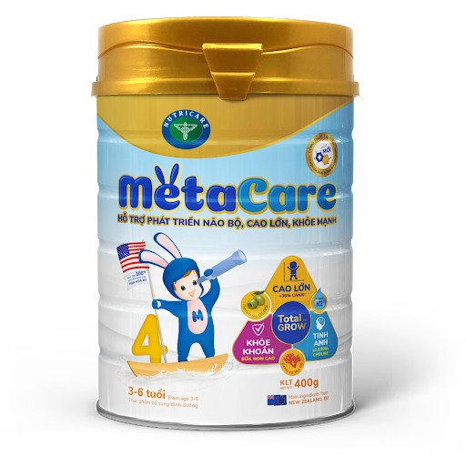 (Mẫu mới) Sữa bột Meta care số 4 lon 900g date moi 2022