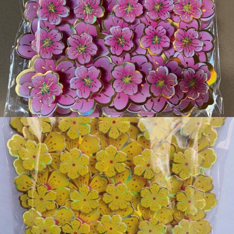 [HINH THẬT]Bông hoa mai - Đào 3D  trang tri tết - Nhiều size - Hình thật