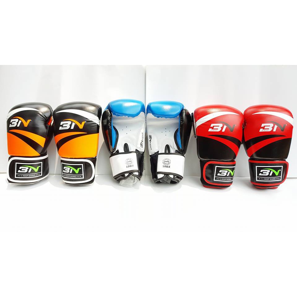 Găng Tay Boxing Đấm Bốc BN + Đích đấm boxing-Đỡ Bàn Tay BN - Combo Sparring Chính Hãng BN FIGHT KEEP DOING Cho Boxers