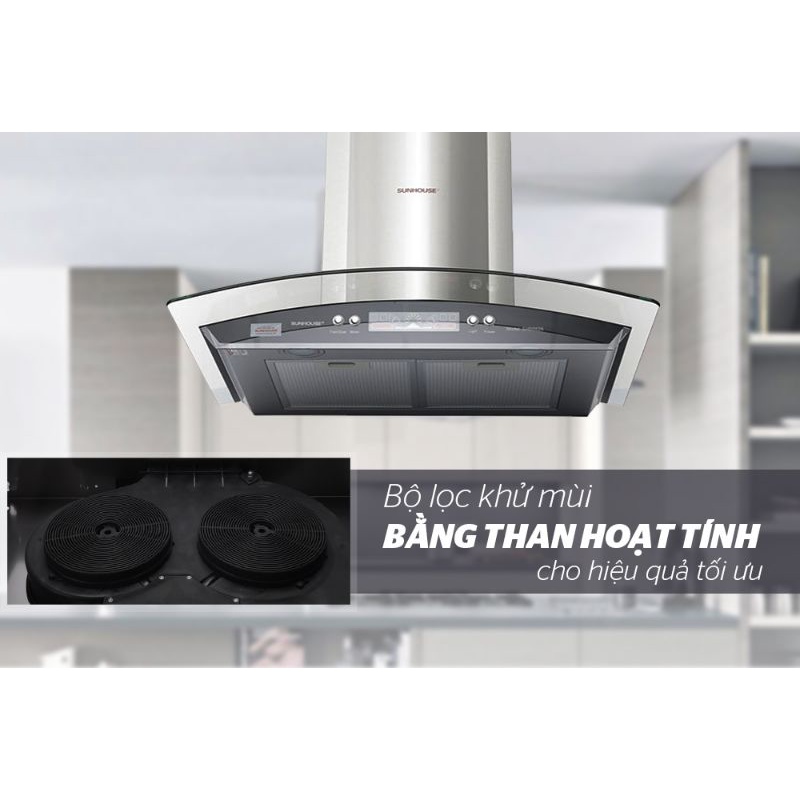 Máy Khử Mùi Kính Cong Cao Cấp SUNHOUSE SHB6626