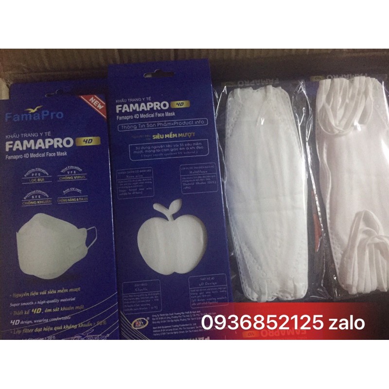 Khẩu trang thời trang 4D NAM ANH Famapro con cá hộp 10 cái | BigBuy360 - bigbuy360.vn