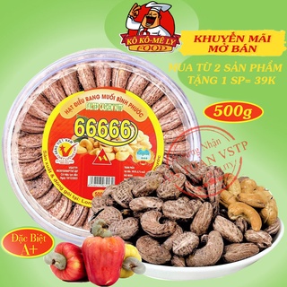 Hạt điều rang muối bình phước, 500gr, nguyên hạt loại 1 a+ , kô kô-mê ly foods. k014