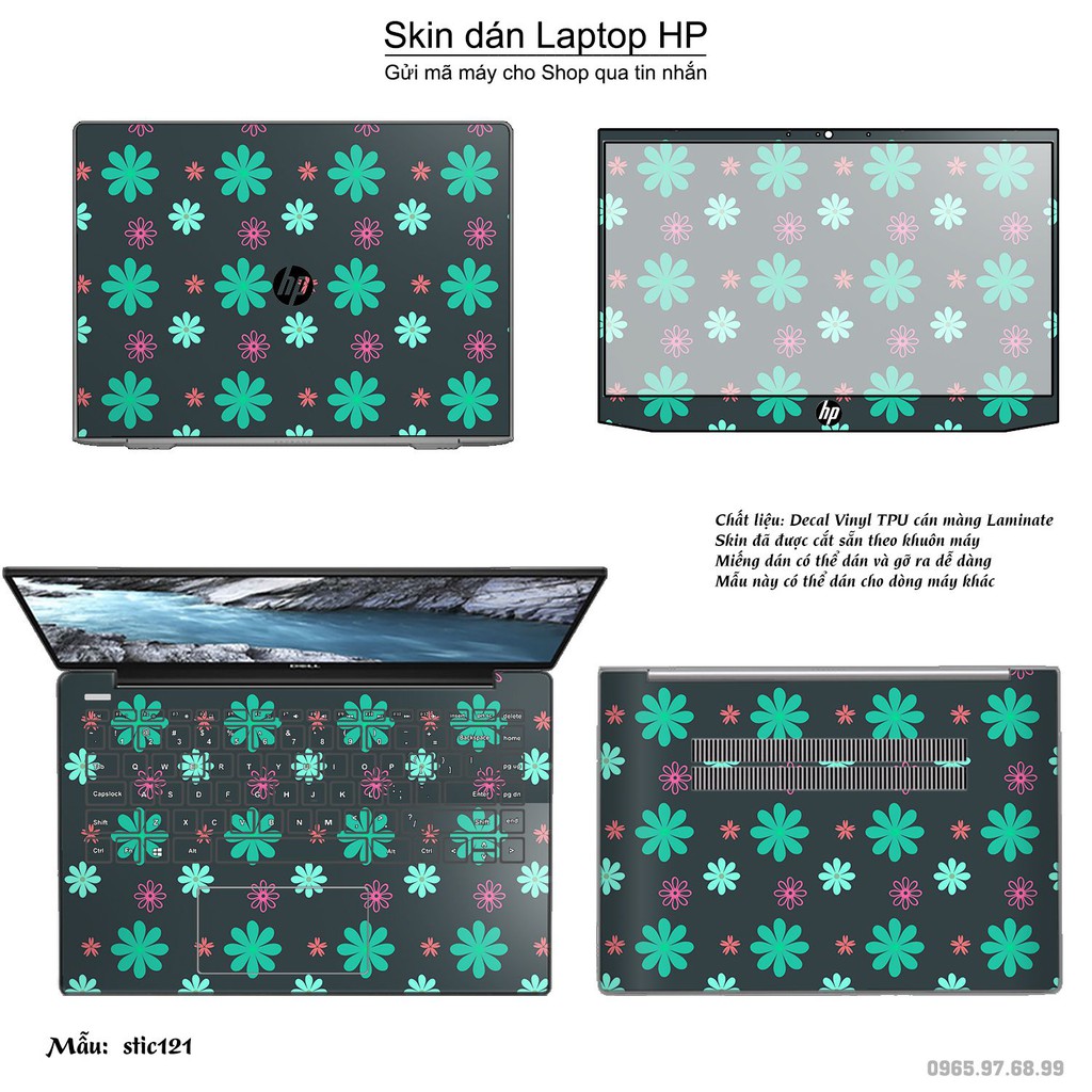 Skin dán Laptop HP in hình Hoa văn sticker nhiều mẫu 20 (inbox mã máy cho Shop)