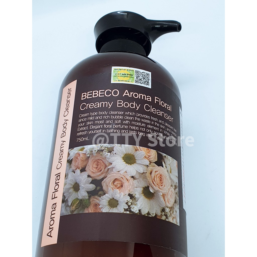 Sữa Tắm Hương Nước Hoa BEBECO Aroma Floral Sweet Shower Gel, Creamy Body Cleanser, Romance Body Cleanser