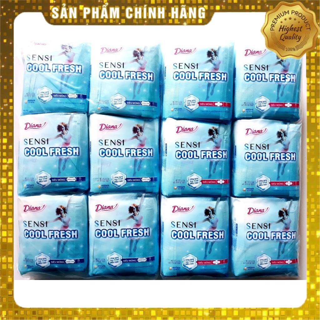 Bịch 6 Gói Băng Vệ Sinh Cool Fresh siêu mỏng Không Cánh/Có Cánh