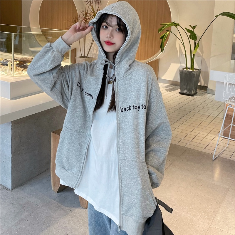 SUXI Áo Khoác Cardigan Tay Dài Dáng Rộng Thêu Họa Tiết Thời Trang Xuân Thu Cho Nữ