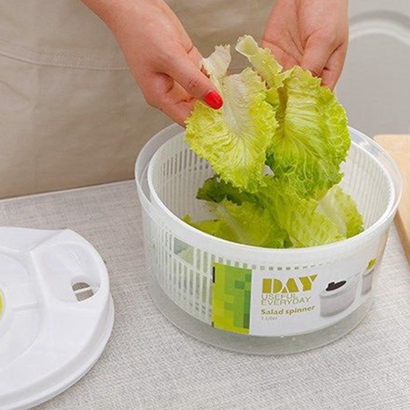 Máy Sấy Khô Rau Củ Quả / Salad Bằng Nhựa 2 Trong 1 Sức Chứa Lớn