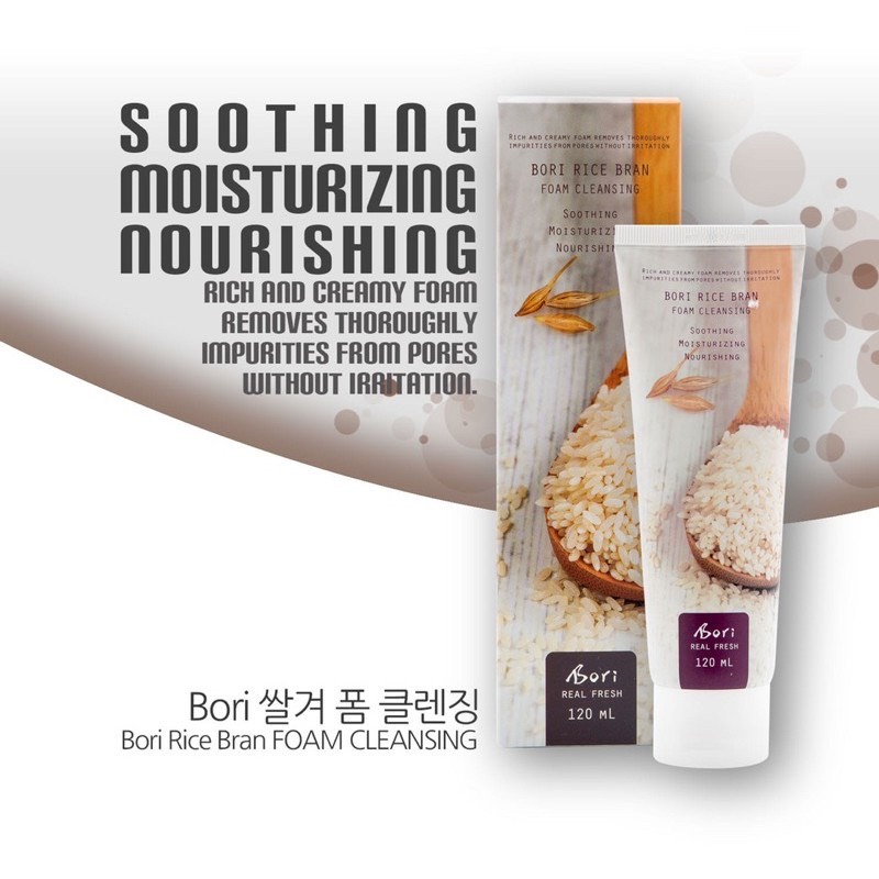 Sửa rửa mặt dịu nhẹ Bori Real Fresh 120ml